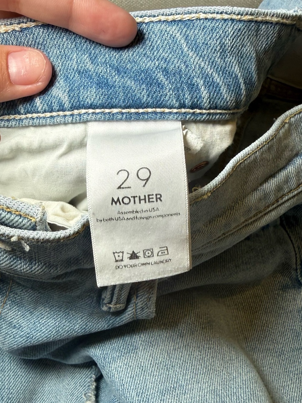 MOTHER Denim The Flirt Ankle Fray Jeans Size 29 - Picture 9 of 12